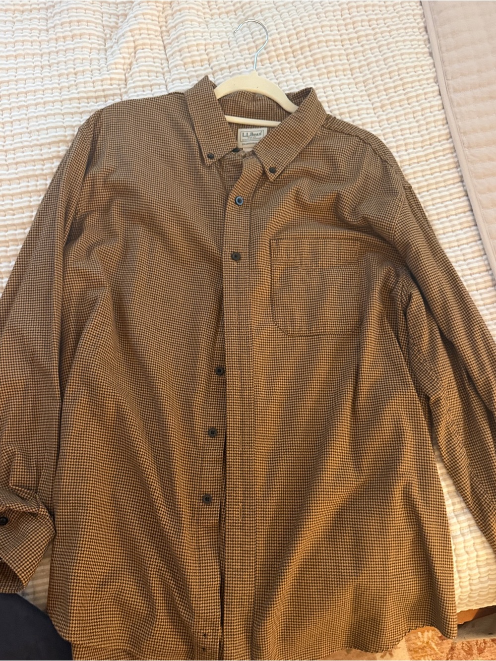 L.L. Bean Men's Houndstooth Pattern Shirt